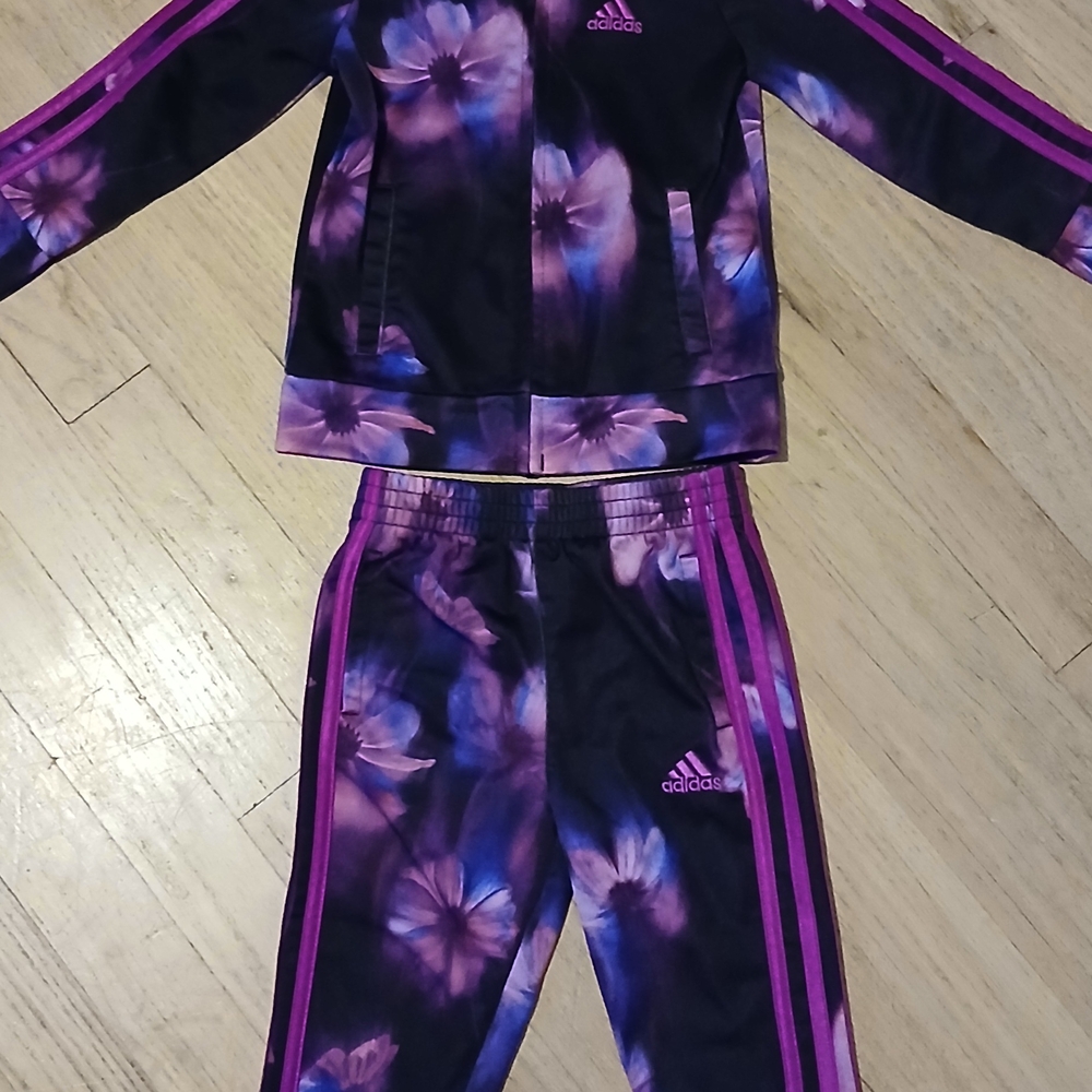 Adidas Purple Floral Tracksuit